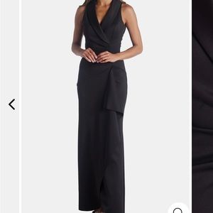 Lord & Taylor, Long Black Dress with tuxedo like top - size 8